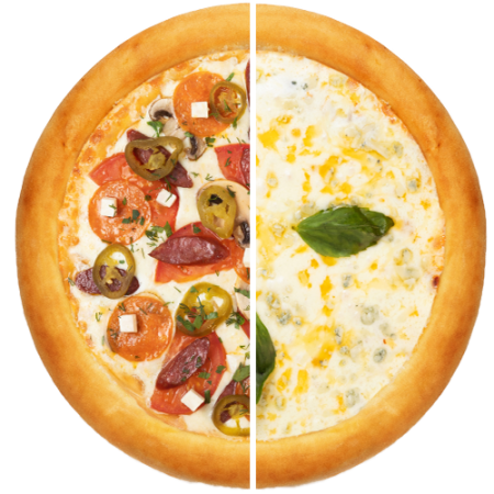 Пицца из половинок