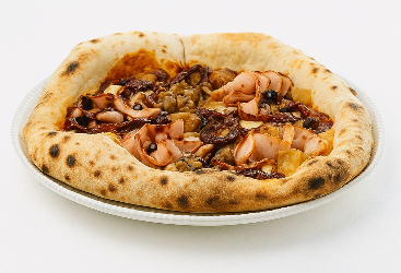 Неаполитана с беконом и баклажанами